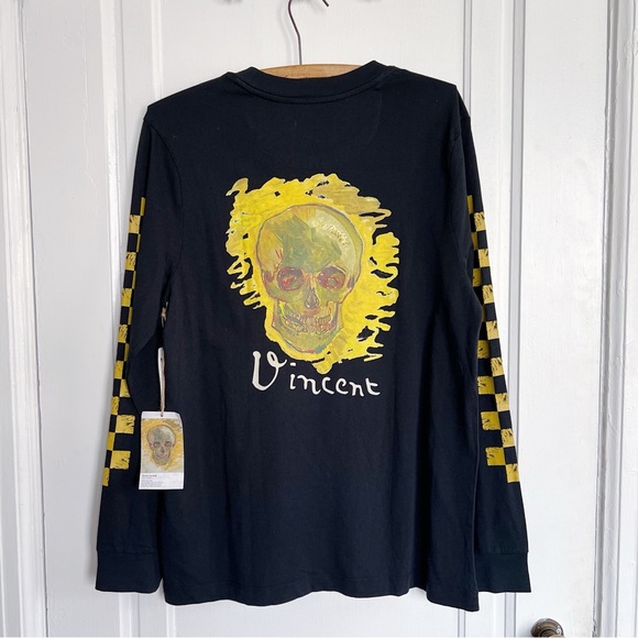 VANS x Van Gogh Museum • Skull Tee long sleeve shirt black yellow limited ed - Picture 14 of 16